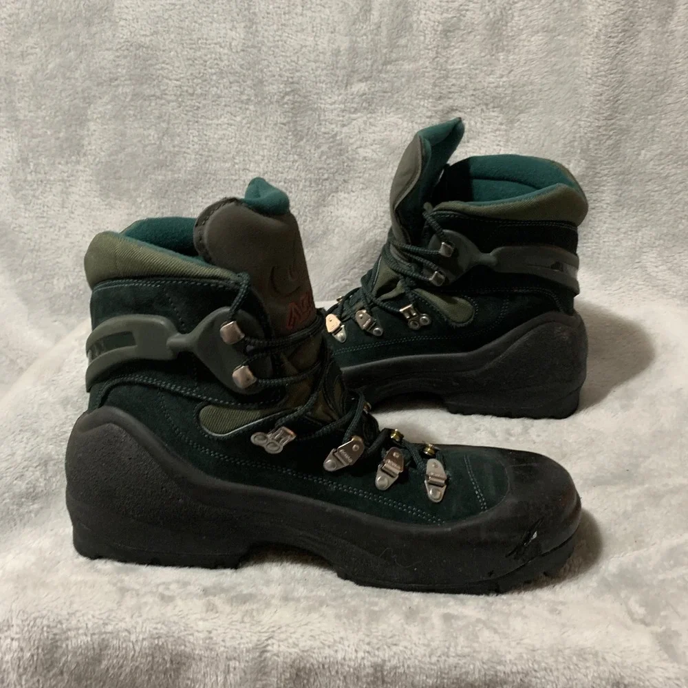 Asolo‎ Globaline Meridian Mens Hiking Boots Green Suede 10.5 Vintage Gorpcore